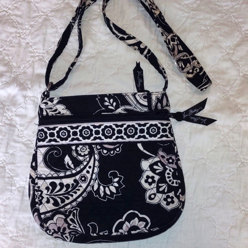 Vera Bradley Paisley Crossbody Purse Black